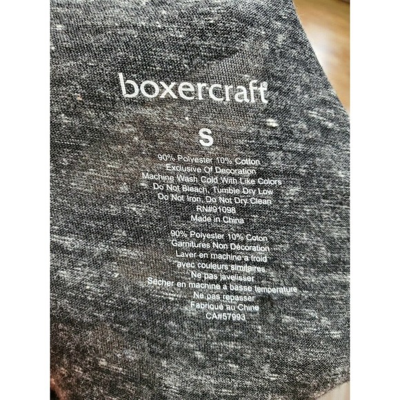 Boxer Craft Women's Gray Polyester Long Sleeve V-Neck Casual Shirt Size Small - Picture 9 of 10